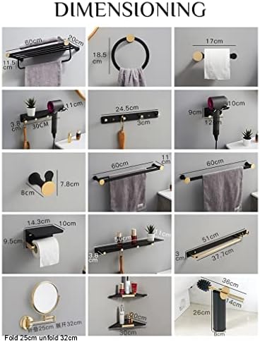 ANNBKA All Copper Bathroom Towel Rack Set