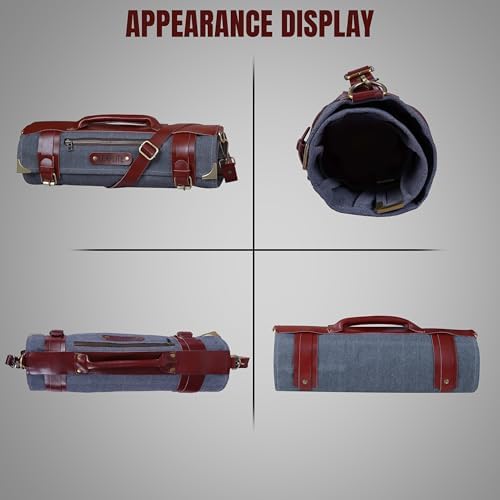 Leaflite 12-Pocket Chef Knife Roll Bag
