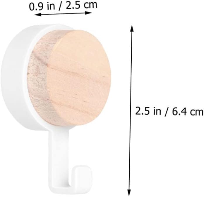 HEALLILY 10 Pack Strong Round Hooks for Bathroom Kitchen Wall