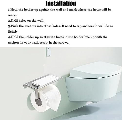 Stainless Steel Toilet Paper Holder Wall Mount