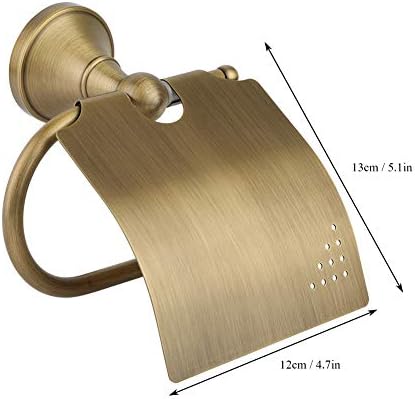 ViaGasaFamido Brass Toilet Paper Holder with Lid 1