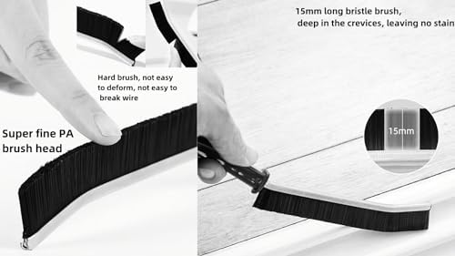 Hard Bristle Crevice Cleaning Brush 15-Degree Angle for Kitchen and Toilet
