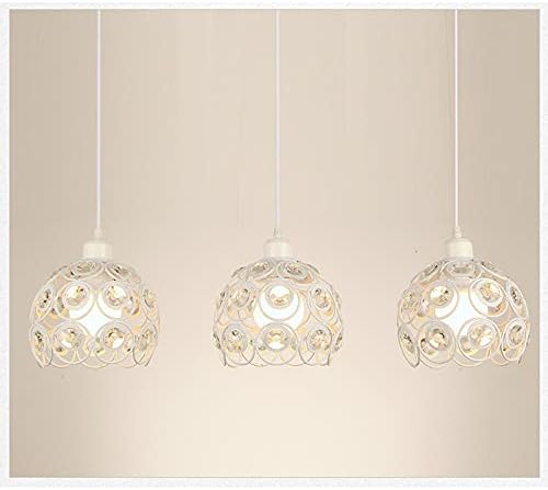 SKIVTGLAMP 3-Light Dimmable Pendant Light with Crystal Shade 1