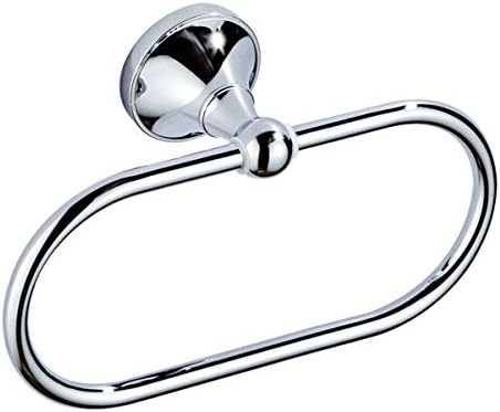 Veemoon Durable Brass Towel Ring with Chrome Finish