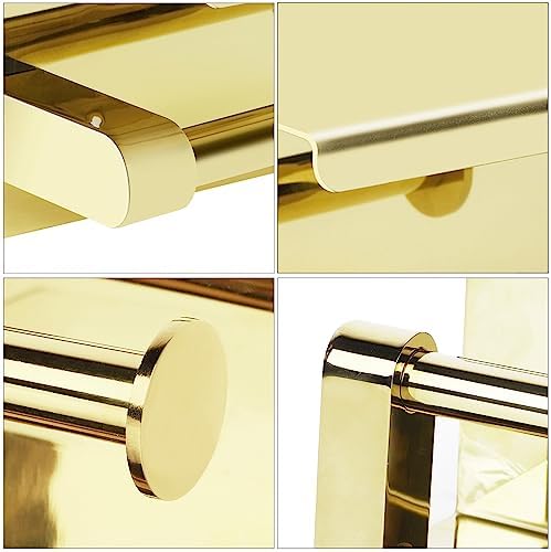 YURINJEE Gold Toilet Paper Holder with Shelf