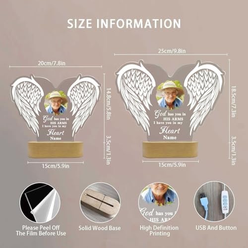 Customized Photo Night Light Acrylic Plaque Lamp