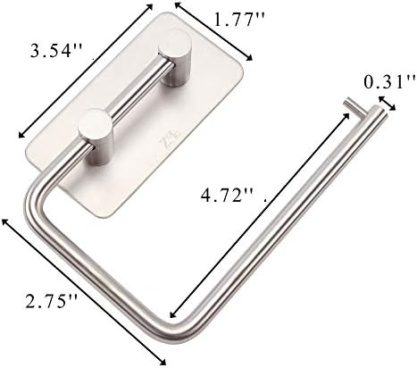 ZOIC 3M Adhesive Stainless Steel Paper Holder Hook