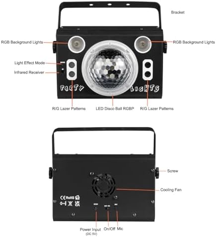 kismee LED Disco Ball Strobe Light with Remote Control