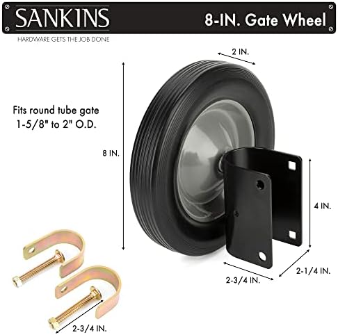 8 Heavy-Duty Gate Wheels