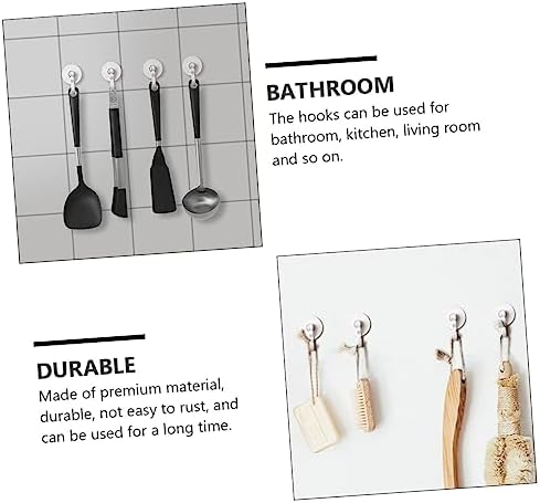 WHAMVOX Multipurpose Bathroom Hooks Black Self-Adhesive Heavy Duty