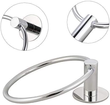 DERDOUT Stainless Steel Towel Holder Hotel Style Wall Mount Self Adhesive