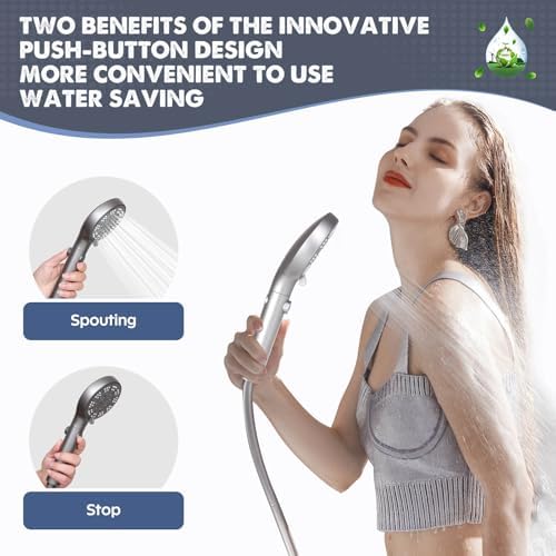 Fast-Flowing Self-Cleaning Pressure-Saving Handheld Shower Head