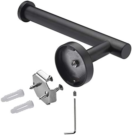 Rainovo Toilet Paper Holder Matte Black Rustproof