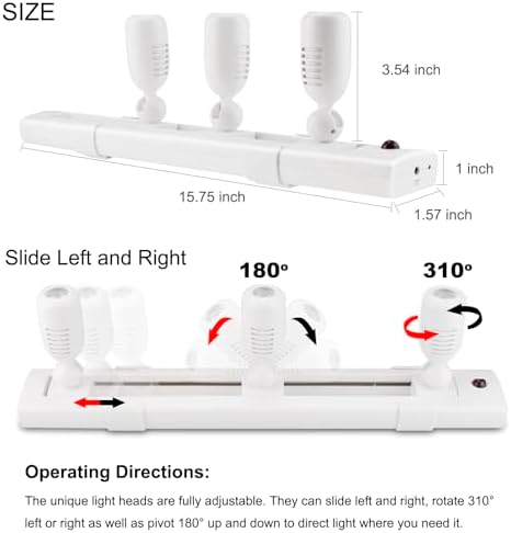 LUXSWAY Dimmable LED Track Light with Remote and 3 Adjustable Heads 1