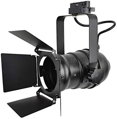 JLUMI TRK9000 Track Light Head with Flippers Black Frost Finish