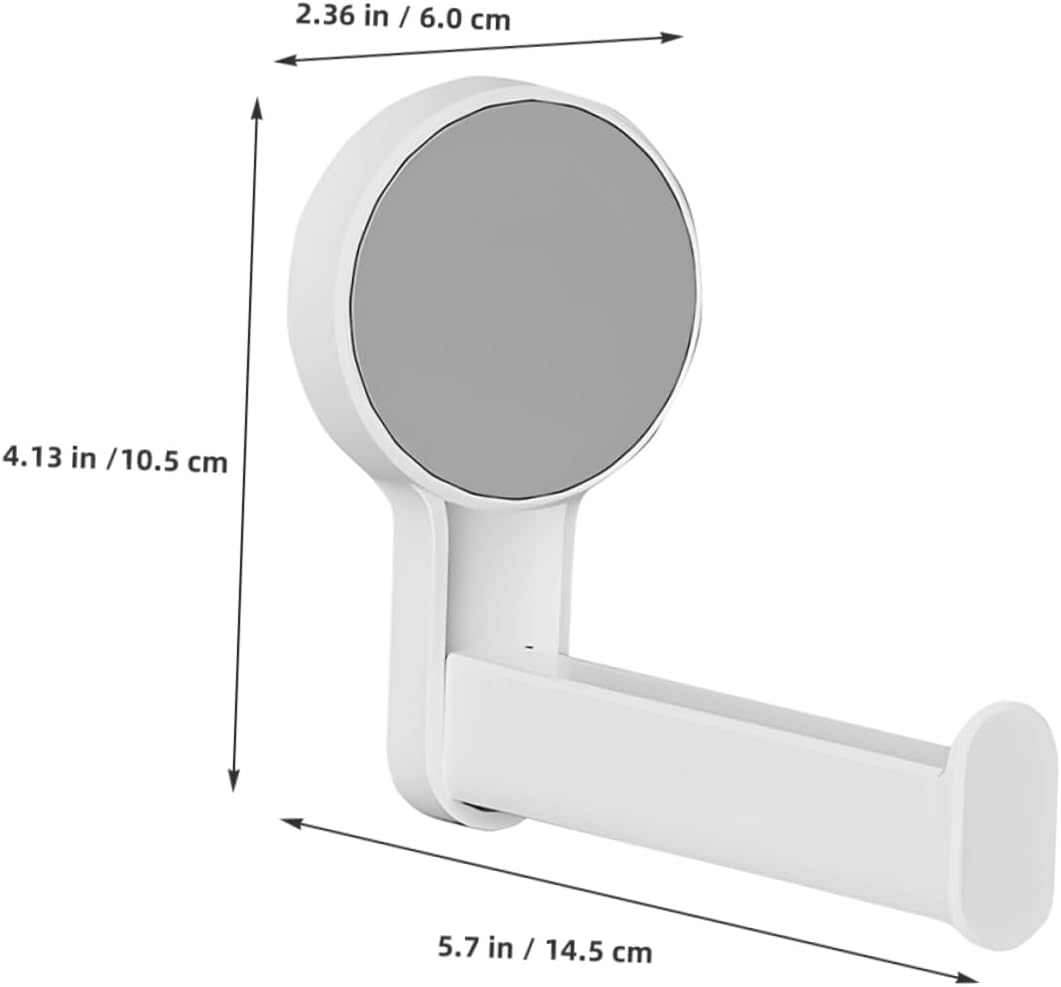Homoyoyo Toilet Paper Holder Wall Mount Space-Saving White Dispenser