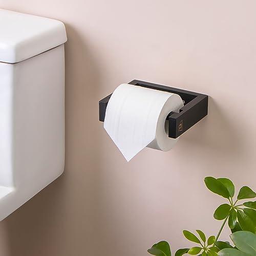 PYINRUOLI Bamboo Wall-Mounted Toilet Paper Holder