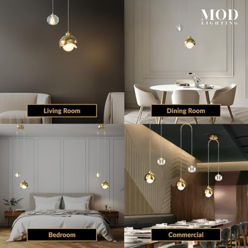MOD LIGHTING Diana Modern Gold Pendant Light Fixtures