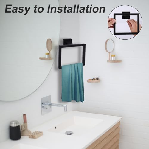 2pcs Matte Black Towel Holder for Bathroom 1