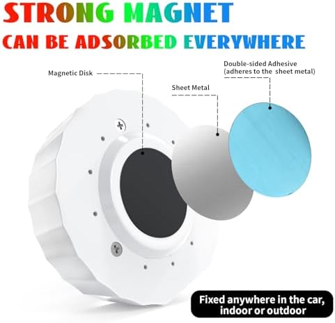 ASFSKY Car Disco Ball Light with 2 Modes - Rechargeable Magnetic