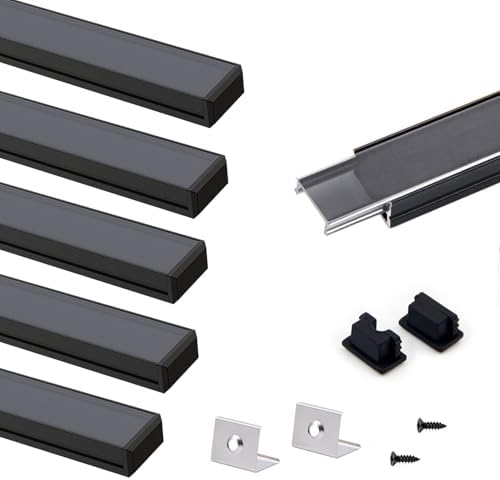 VST 6 Pack LED Aluminum Channel U Shape with Clear Cover