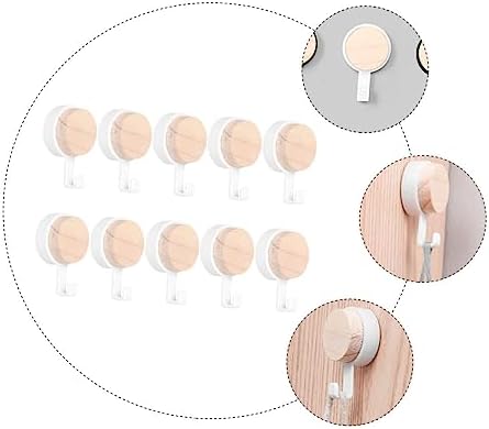 10Pcs Wall Mounted Pasting Hooks for Home Chic Storage
