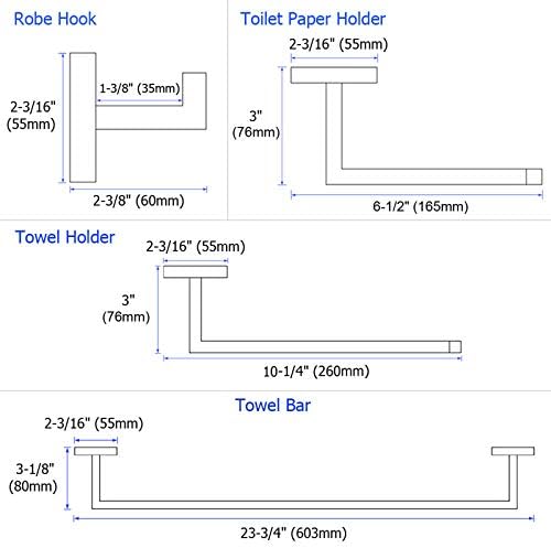 Suyar 4-Piece Chrome Bathroom Hardware Set