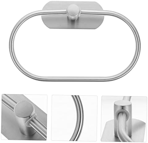 CRILSTYLEO Oval Towel Holder Rustproof Modern Bathroom Hook