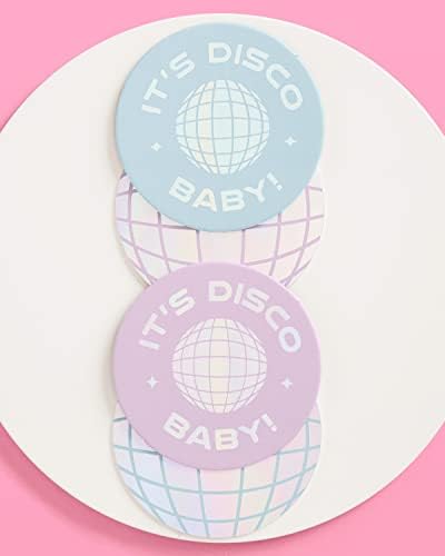 Xo Fetti Disco Party Drink Coasters - 16 pcs