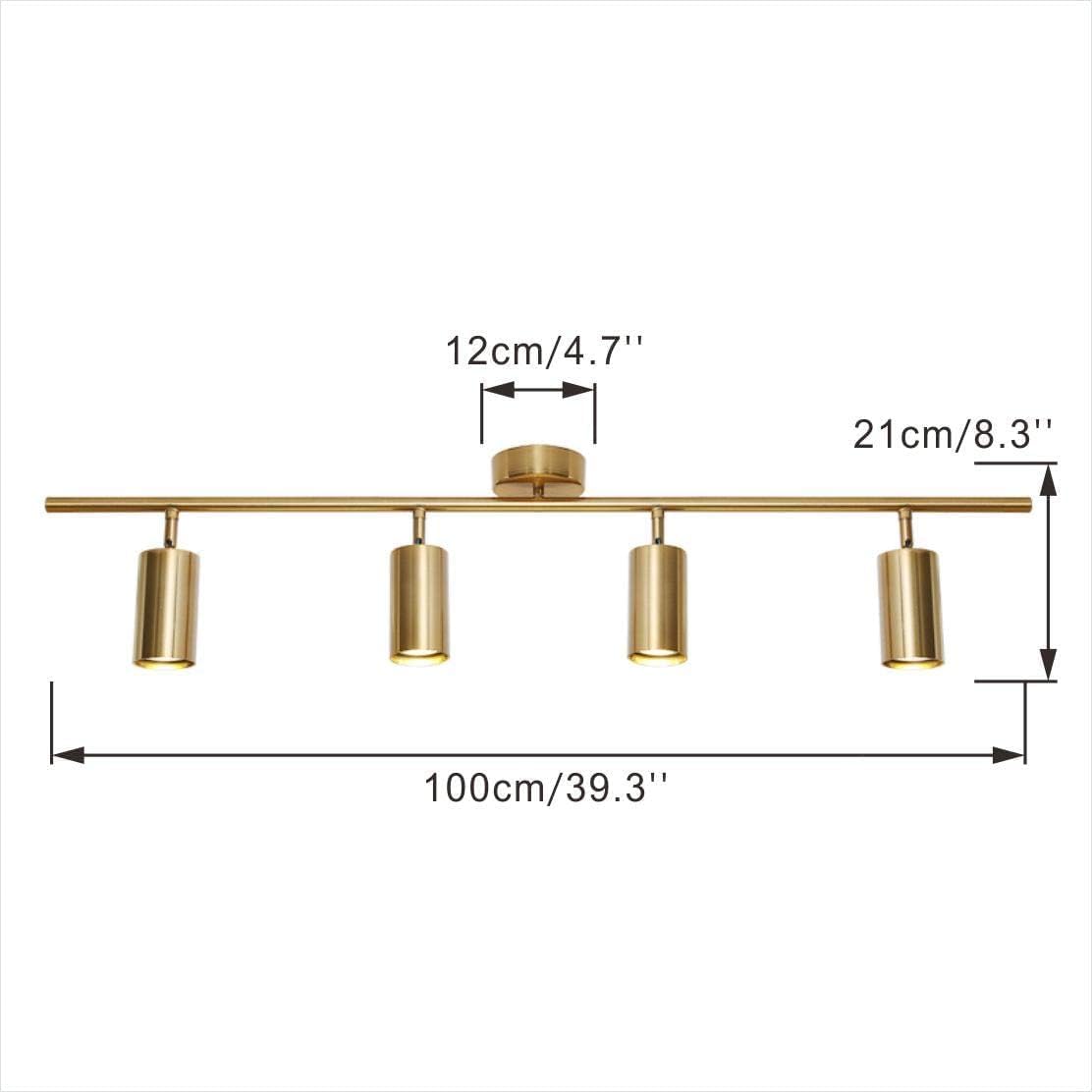 KCO 4-Light Gold LED Track Lighting Kit Brushed Brass