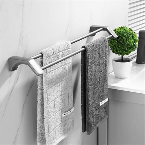 Stainless Steel Double Towel Bar No Drilling Mount 1