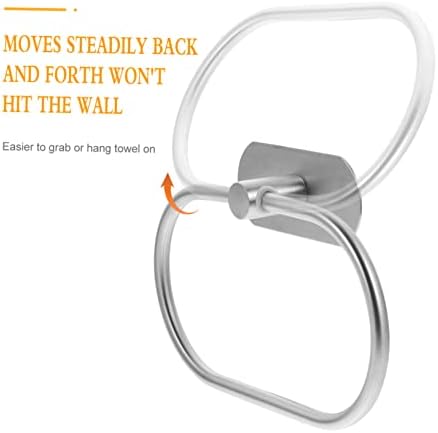 CRILSTYLEO Oval Towel Holder Rustproof Modern Bathroom Hook