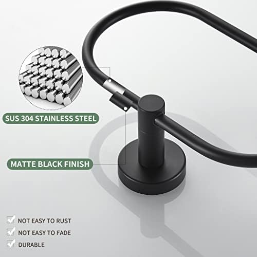FORBATH Black Toilet Paper Holder 2 Pieces Wall Mount
