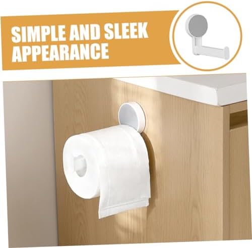 Homoyoyo Toilet Paper Holder Wall Mount Space-Saving White Dispenser