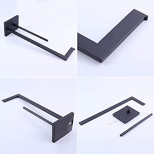 Matte Black Toilet Paper Holder with Shelf and Storage