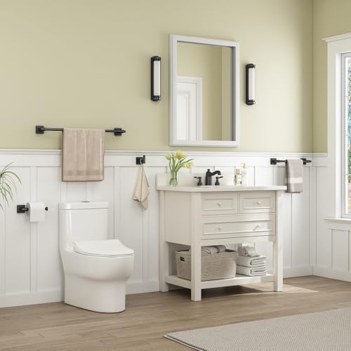 Suyar Matte Black Bathroom Hardware Set 4 PCS