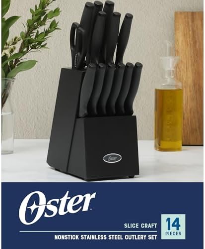 Oster Slicecraft 14-Piece Knife Block Set - Black