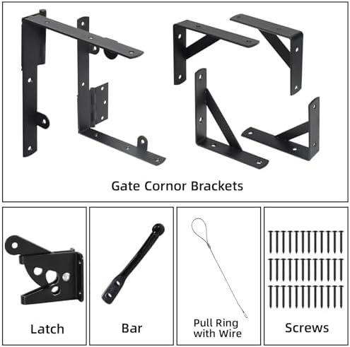 2-Pack Anti-Sag Gate Kit for Durable Fence Gates