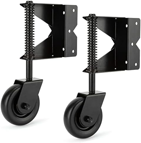 Hillmaster 4-Inch Gate Wheel Caster Kit for Wooden Fences