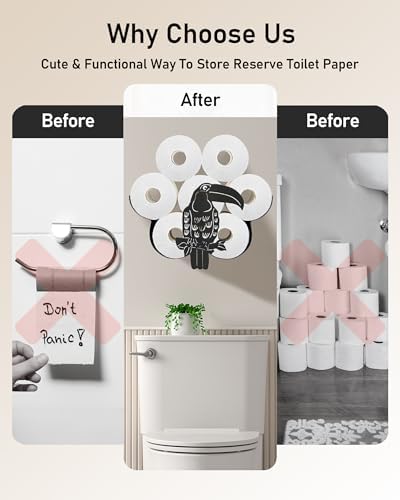 Toucan Toilet Paper Holder for 8 Rolls