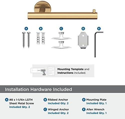 Amerock BH26540CZ arrondiChampagne Bronze Toilet Paper Holder