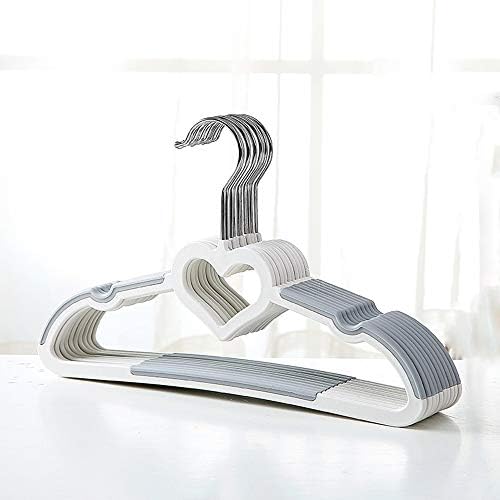 TBLOTYD Plastic Kids Hangers - 40 Pack Grey Non-Slip Space Saving