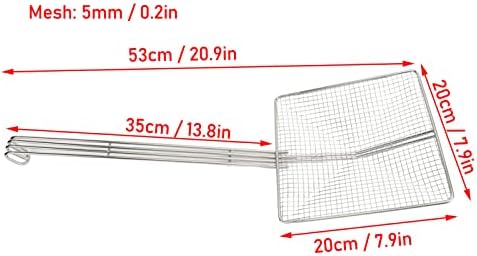 Stainless Steel Skimmer Ladle with Mesh Strainer for Cooking and Frying