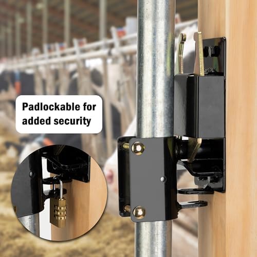 HD Two-Way Farm Gate Latch Lockable Versatile for Cows Livestock Gates