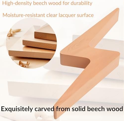 VOREN Toilet Paper Holder Wall Mount Wooden 2 Pack