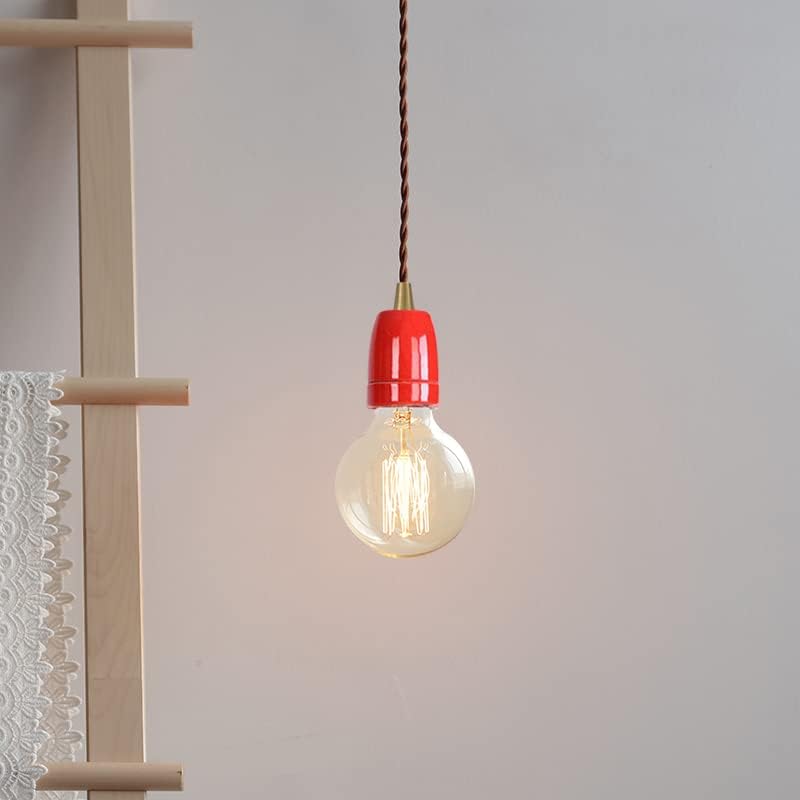 KAYYELAMP Red E26 Ceramic Base Pendants Set of Three