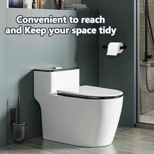 Verkelly Stainless Steel Self Adhesive Toilet Paper Holder Black