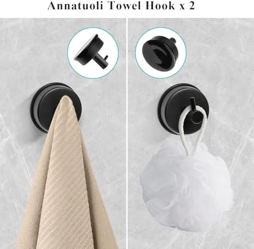 Annatuoli 5 Piece Suction Cup Bathroom Accessories Set