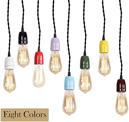 3-Light H Track Pendant Light with Red Ceramic Base