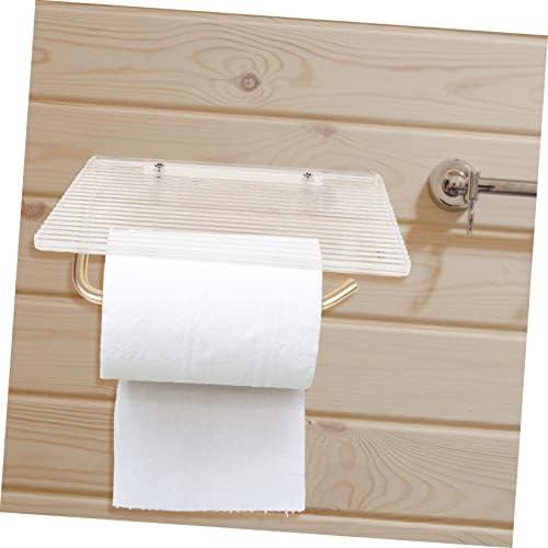 Wall-Mounted Toilet Paper Holder with Shelf